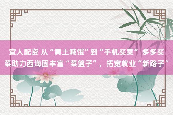 宜人配资 从“黄土喊饿”到“手机买菜” 多多买菜助力西海固丰富“菜篮子”，拓宽就业“新路子”